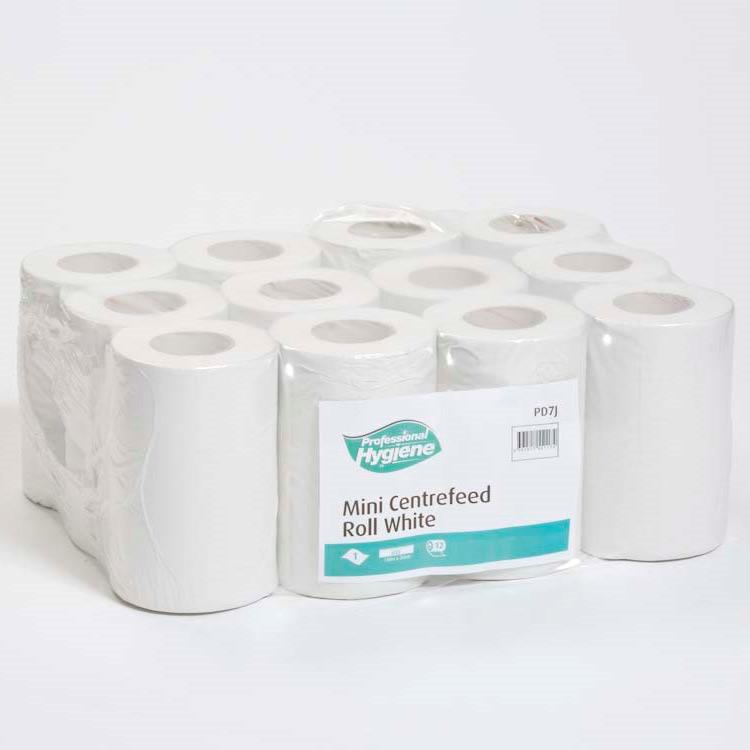 Mini Centrefeed Roll 1 PLY White